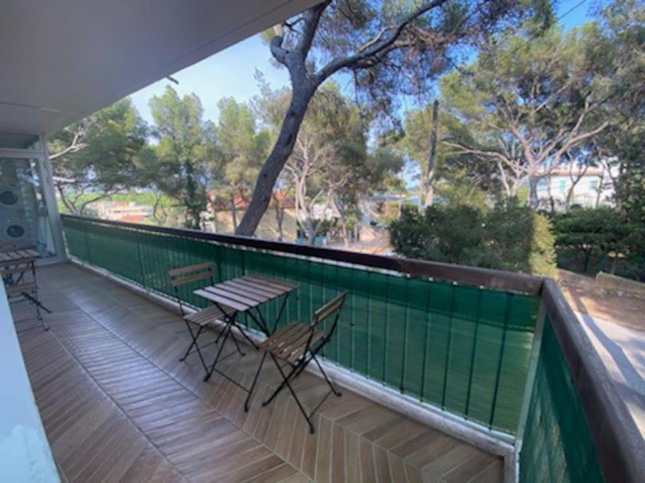 T2 Avec Clim Et Terrasse Vue Mer, Les Sablettes La Seyne-sur-Mer Exterior foto