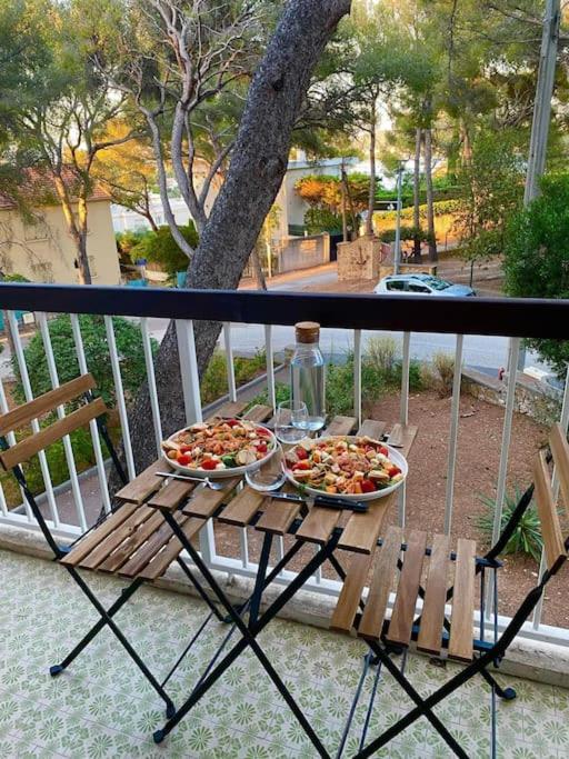 T2 Avec Clim Et Terrasse Vue Mer, Les Sablettes La Seyne-sur-Mer Exterior foto